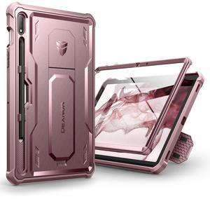 Dexnor Case for Galaxy Tab S8 / S7 11 Inch, Built-in Screen Protector & Kickstand - S Pen Holder, Heavy Duty Shockproof Full Body Protective Cover - Pink