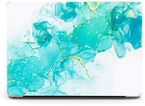 Berkin Arts Compatible with MacBook Air 13 inch Cover, 2022, 2021, 2020-2018 Release A1932 with Touch ID with Keyboard Cover & Screen Protector Cloisonnism Green Teal Gaming PC Skin