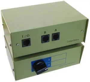 CablesOnline 2-Way A/B RJ45 Metal Rotary Manual Switch Box (SB-034)