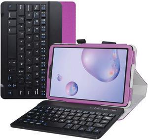 Bige for Galaxy Tab A 8.4 2020 Keyboard Case,PU Leather Cover with Romovable Keyboard for Samsung Galaxy Tab A 8.4 2020 Model SM-T307 (Verizon/T-Mobile/Sprint/AT&T) Tablet,Purple