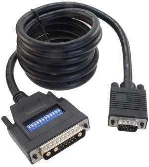 CablesOnline, 6ft 13W3 Male to SVGA (HD15) Male (SunMicro) Monitor Cable w/ 12 Dip Switches, W3-606