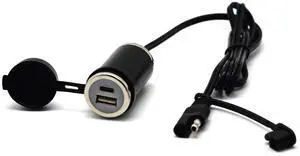 Cliff Top Motorcycle SAE to USB Adapter Cable 36W PD USB C and QC 3.0 Waterproof Dual USB Kit