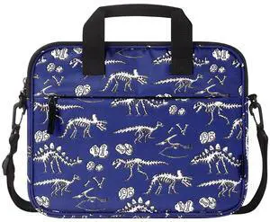Choco Mocha 12.5 Inch Kids Dinosaur Tablet Sleeve Bag for Boys, Navy, Polyester