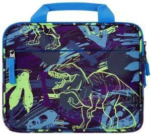 Choco Mocha 10 Inch Kids Tablet Sleeve Bag for Boys, Boys Tablet Carrying Case for Fire 7, Fire HD 8 Tablet, Kindle Kids Edition, iPad, Toddler Tablet Bag,Dinosaur Blue