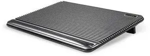 Laptop Cooling Pad, Coolertek USB Powered Laptop Cooler, 2 Blue Silent Big Fans, Height Adjustable Non-Slip Laptop Stand with Dual USB 2.0 Ports, Fits 11-17Inch Notebook - Gray (N2)