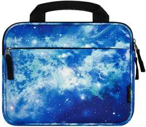 Choco Mocha Kids Tablet Sleeve Bag for Boys, 10 Inch Tablet Carrying Case for Fire 7 HD 8, Kindle Kids Edition, iPad Bag for Kid, Toddler Tablet Sleeve, Sky Teal
