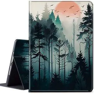 Case for All-New Fire HD 8 & 8 Plus Tablet (14th/12th/10th Generation 2024/2022/2020) 8 inch Lightweight Protective PU Leather Smart Stand Cover with Auto Wake Sleep - Forest Tree