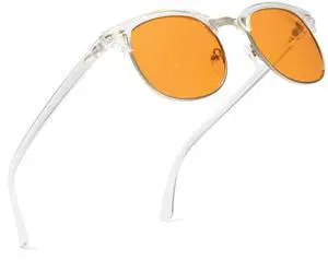 Cyxus Orange Blue Light Blocking Glasses for Men Women Gaming Glasses Redece Eye Strain Sleep Better 8056Z76