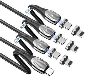 100W Magnetic Charging Cable,Magnetic Right Angle USB C Cable,480Mbps Data Transfer,5A Fast Charging,Compatible with USB C Device (3, Black 5a, 100W)