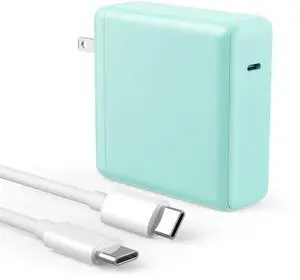 Kioson Mac Book Pro Charger - 120W USB C Charger Fast Charger, Compact Laptop Charger Adapter Compatible with USB C Port MacBook Pro/Air, iPad Pro, Samsung Galaxy and All USB-C Devices (Light Green)