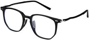 Dollger Blue light Glasses for Women Oversized Anti Blue Light Blocking Glasses Frame Eye Strain Computer Eyewear Black