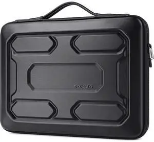 DOMISO 14 inch Laptop Sleeve with Handle Shockproof Computer Bag Waterproof EVA Protective Carrying Case for 14" ThinkPad E480/Yoga 920/13.5" Microsoft Surface Book/HP Pavilion 14 Stream 14, Black