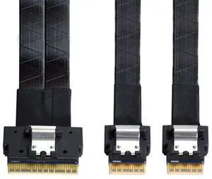 chenyang CY SFF-8654 8i 74Pin Male to Dual SFF-8654 4i 38Pin Male PCI-E Ultraport Slimline SAS Slim 4.0 Cable 40cm PCI-Express