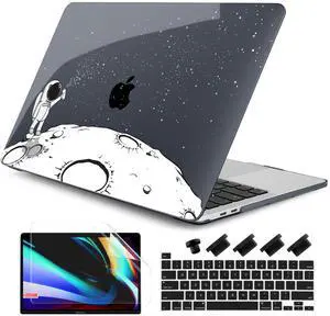 DONGKE Compatible with MacBook Pro 13 inch Case 2024 2023-2020 Release A2338 M2/M1 A2251 A2289 with Retina Display & Touch ID, Plastic Hard Shell & Keyboard Cover & Screen Film - Astronaut