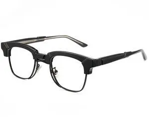 Cyxus Browline Frame Glasses Blue Light Glasses for Men Women UV Protection Lightweight Computer Glasses for Screen(8557T01 Black)