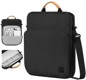 Dadanism 13 Inch Tablet Sleeve Shoulder Bag with Handle for iPad Pro 13" M4 2024, iPad Air 13", iPad Pro 12.9", Galaxy Tab S10+ Plus/S9 FE+/S9+ Plus 12.4", Remarkable Paper Pro 11.8", Black Gray