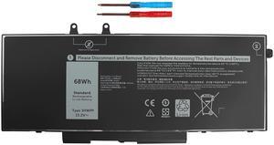 68WH 3HWPP Replacement Dell Battery for Dell Latitude 5510 5401 5410 5411 5501 5511 Precision 3541 3551 Inspiron 7706 2-in-1 Inspiron 17 7500/7506 2-in-1 Black 10X1J N2NLL 1VY7F 451-BCMN 15.2V Laptop.