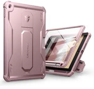 Dexnor for iPad 9.7 Inch 6th /5th Generation(2018/2017), [Built in Screen Protector & Kickstand] with Pen Holder Heavy Duty Shockproof Full Body Protective Cover for iPad 6th Generation Case-Pink