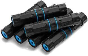 Dingsun Waterproof RJ45 Coupler, IP68 Ethernet Coupler, Female to Female Ethernet Outdoor LAN Cable Connector for Cat5 /Cat5e/Cat6(6 Pack)