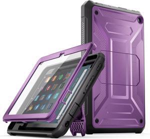 All-New 10 & 10Plus Tablet 8",DJ&RPQ Incompatible iPad TCL Full Body Rugged Hands-Free Viewing Stand Back Cover with Screen Protector-Purple