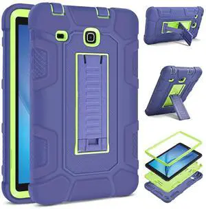 DETUOSI Shockproof Case for Samsung Galaxy Tab E 8.0" 2016 (SM-T377A/ T377V/ T378), 3-Layers Hybrid Heavy Duty Armor Multi-Angle Kickstand Protective Cover for Samsung Galaxy Tab E 8.0" Case for Kids