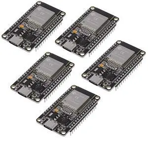 5pcs Type-C 30pins CP2102 ESP-WROOM-32 ESP32 ESP-32S Development Board 2.4GHz Dual-Mode WiFi + Bluetooth Dual Cores Microcontroller Processor Integrated with Antenna RF AMP Filter AP STA
