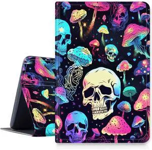DIGTIALL Case for All-New Kindle Fire HD 8 & 8 Plus Tablet (12th /10th Generation-2024/2022/2020 Release) 8",Slim Folding Stand Protive Cover with Auto Wake/Sleep for Fire HD 8,Mushroom Skull