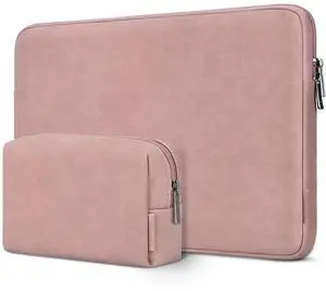 DOMISO Laptop Case Laptop Sleeve Cover for 16 inch MacBook Pro M4/M3/M2/M1 Pro/Max A3403 A3186 A2991 A2780 A2485 A2141,Compatible with 15.6 inch HP Lenovo Dell XPS 16 with Small Case,Pink