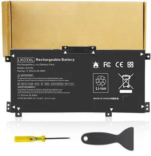 LK03XL Battery for HP Envy X360 Convertible 17m-ae0xx 17-bw 17m-ae111dx 15m-bp1xx 15m-cn0xxx 15-cn0xxx 15m-cp0xxx 15m-cn0012dx 15m-cn0011dx 15m-bq021dx 15m-bp112dx 916368-421 l09281-855 916814-855