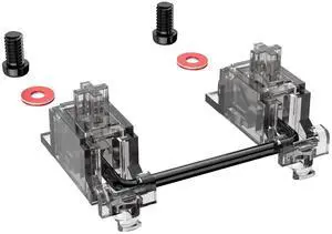 DUROCK Stabilizer V3, Screw in Stabilizers with 2u 6.25u 7u Wires, PCB Mount Keyboard Stabilizers for Mechanical Keyboards (V3 Smokey Black 100% Kit)