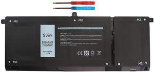 53WH H5CKD 15V Battery Replacement for Dell Inspiron 5400 5406 7405 7300 7306 7500 7506 2-in-1 Silver 5300 5301 5401 5402 5408 5409 5501 5502 5508 5509 Series Latitude 3410 3510 Vostro 5300 5301 7T8CD