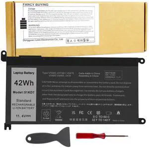 Fancy Buying 51KD7 Laptop Battery Replacement for Dell Chromebook 11 3100 3180 3189 5190 3181 2-in-1 14 3400 Series P28T001 Y07HK FY8XM 0FY8XM