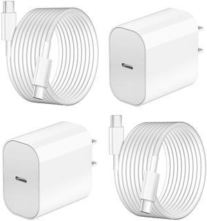 Fast Charging for iPhone 16 15 Charger,2Pack 20W Apple USB C Charger Block with 6FT USB C to C Charging Cable for iPhone 16 Pro max/16 Pro/15 Pro/15Plus/iPad Pro 12.9 11/iPad Air 5 4/iPad Mini 6