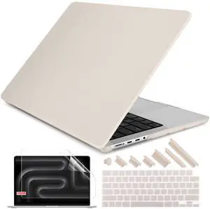 DONGKE Compatible with M5 MacBook Pro 14 inch Case M4 M3 M2 M1 2025 2024-2021 A3434 A3112 A3401 A3185 A2918 A2992 A2779 A2442 Pro Max with Touch ID, Plastic Hard Shell Cover, Matte Stone