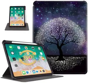Vimorco for iPad Air M3/M2 11 Inch Case 2025/2024, for iPad Air 5th/4th Generation Cover 10.9-inch, for iPad Pro 11 Inch Case 4th/3rd/2nd/1st Generation 360 Degree Rotating Pencil Holder, Starry Tree