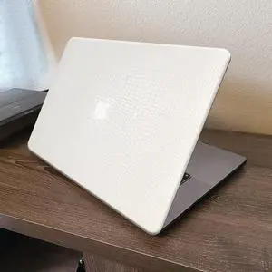 DTangLsm for Crocodile MacBook Pro 16 inch Case 2025 2024-2021 M4 M3 M2 M1 A3403 A3186 A2991 A2780 A2485 Pro Max, Alligator Snake Skin Leather Hard Shell Case&Keyboard Cover for MacBook Pro M4, White