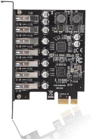 Dpofirs PCIE to USB 7 Port Expansion Card, PCI Express USB Add in Card, Internal USB 7 Port Front Expansion Card for XP 7 8 10 11 Linux