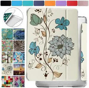 DuraSafe Cases for iPad 9.7 Inch 2014 Air 2 Gen [ Air 2nd ] A1566 A1567 A1566 A1567 MH2V2LL/A MH2W2LL/A MGLW2LL/A Shock Proof Dual Angle Stand Honeycomb Pattern Printed Cover - Watercolor Flowers