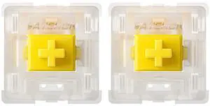 kutethy GATERON Milky Yellow Pro Keyboard Switches, Pre-lubed Linear 5 pin for All MX Mechanical Keyboard (90PCS)