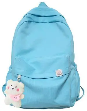 Eagerrich Aesthetic Backpack Cute Backpack School Supplies Laptop Bag for Teens Girls Women Students Solid Color