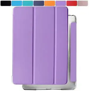 DuraSafe Cases for iPad 5 2017 iPad 6 2018-9.7 Inch A1893 A1822 A1954 [iPad 5th 6th ] MP252LL/A MPGA2LL/A MRM52LL/A MR702LL/A MR6Y2LL/A Dual Angle Stand Honeycomb Pattern Clear Back Cover - Purple