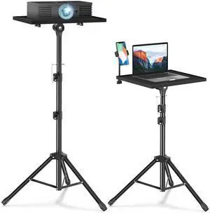 Facilife Projector Stand Tripod - Laptop Tripod Projector Stand Adjustable Height 22 to 47 Inch, Projector Tripod Stand, Tripod for Porjector, Projector Stand for Outdoor Movies