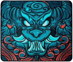 Mouse Pads EspTiger EBA (480 x 400 x 4mm) Standard Size High-Density Woven Mesh Fabric Rough Grainy Texture Large Gaming Mousepad - Multi-Color Beast Design