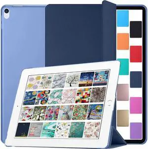 DuraSafe Cases for iPad 10.5 Inch 2017 Air 3 2019 [ PRO 10.5 Air 3rd Gen ] A1701 A2152 A2123 MUUL2LL/A MUUK2LL/A MUUJ2LL/A MQDX2LL/A MQDY2LL/AiPad Cover with Translucent Frosted Hard Back - Navy Blue