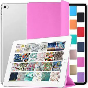 DuraSafe Cases for iPad Air 2nd Gen 2014 9.7 Inch [ Air 2 ] A1566 A1567 MGLW2LL/A MGL12LL/A MH0W2LL/A MGKM2LL/A MH182LL/A MGKL2LL/AiPad Cover with Translucent Frosted Hard Back - Pink