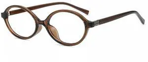 Firmoo Oval Blue Light Blocking Glasses Reduce Eye Strain Computer Gaming Eyeglasses Bluelight Glasses for Woman/Men, Clear Brown, W72345