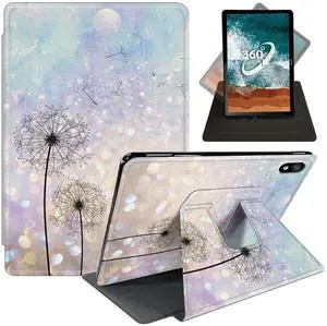 Case for Kindle Fire HD 8 & Fire HD 8 Plus Tablet Case (2024/2022/2020,12th/10th Generation),360deg Rotating Anti Slide Stand Smart Cover for Fire Hd 8" 12th/10th Gen-Dandelion Floral