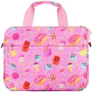 Foxstory Kids Tablet Case for Girls, Kids Tablet Bag Sleeve Bag Suit for Fire HD 10, Fire HD 8, Fire 7 Kindle, Candy Pink
