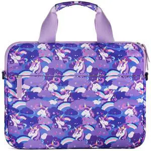 Foxstory Kids Tablet Case for Girls, Kids Tablet Bag Sleeve Bag Suit for Fire HD 10, Fire HD 8, Fire 7 Kindle, Unicorn Purple