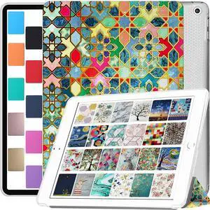 DuraSafe Cases for iPad 10.5 Inch 2017 Air 3 2019 [ PRO 10.5 Air 3rd Gen ] A1701 A2152 A2123 MUUL2LL/A MUUK2LL/A MUUJ2LL/A MQDX2LL/A MQDW2LL/A Printed Cover Clear Transparent Back Shell - Damask